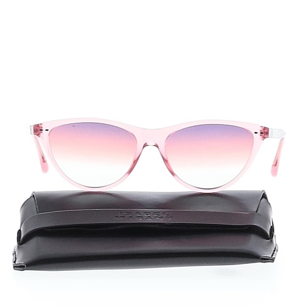 ISABEL MARANT ACETATE CAT-EYE SUNGLASSES IN PINK/PURPLE - Picture 9 of 9
